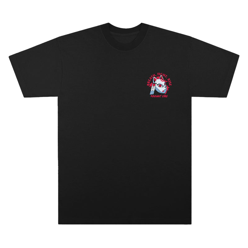 Breathe Fight Rise Tee Black Front